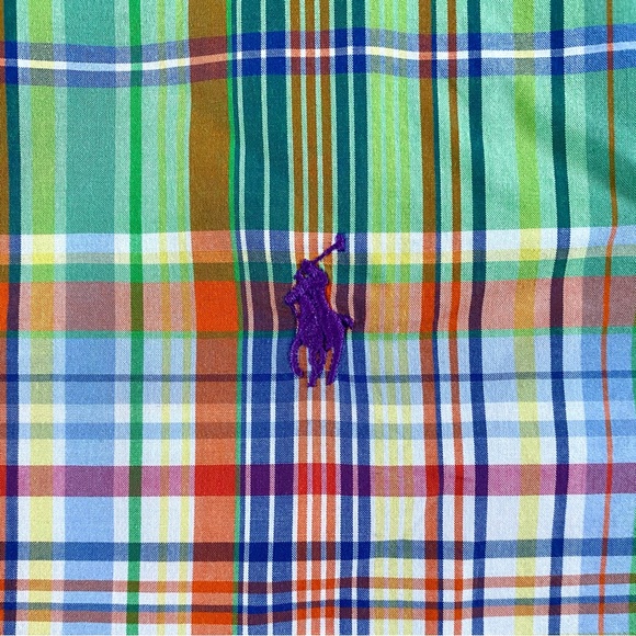 RALPH LAUREN Slim Fit 100% Cotton Plaid Men’s Shirt Size XL New With Tags NWT - Picture 3 of 11